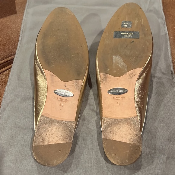 Sarah Flint Andrea Slide Gold 8 38 - Picture 4 of 7